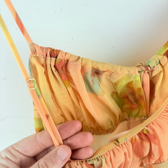 Urban Outfitters UO Angelic Longline Flyaway Sheer Floral Cami Tank Flowy Small* - Picture 7 of 11
